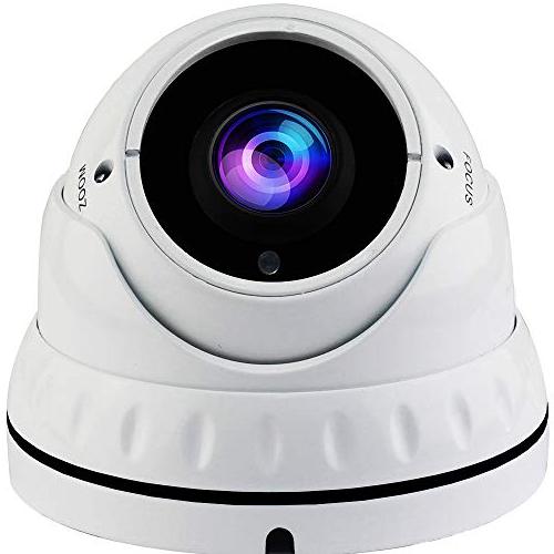 2MP Full HD True WDR PoE IP Dome Camera 2.8-12mm Lens  WideAngle Lens Onvif IR Night Vision Weatherproof Best for Home/Business Security 3 Year Warranty (White) - 101AVInc.